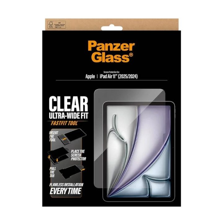 PanzerGlass ® Protetor de Ecrã iPad Air 11" (2024-2026) | Ultra-Wide…
