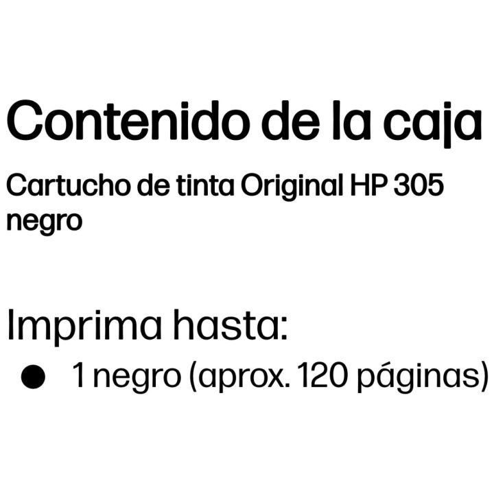 HP Cartucho de Tinta Original 305 Preto