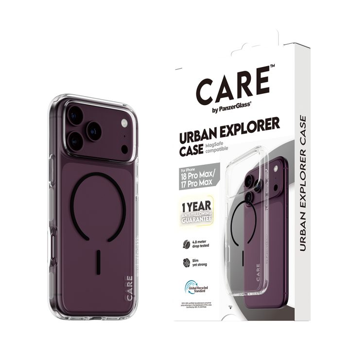 PanzerGlass CARE™ by ® Urban Explorer Case Transparent w. Black…