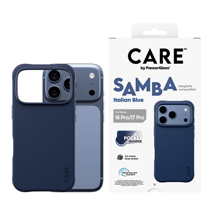 PanzerGlass CARE™ by ® Samba Case Italian Blue w. MagSafe iPhone 18…