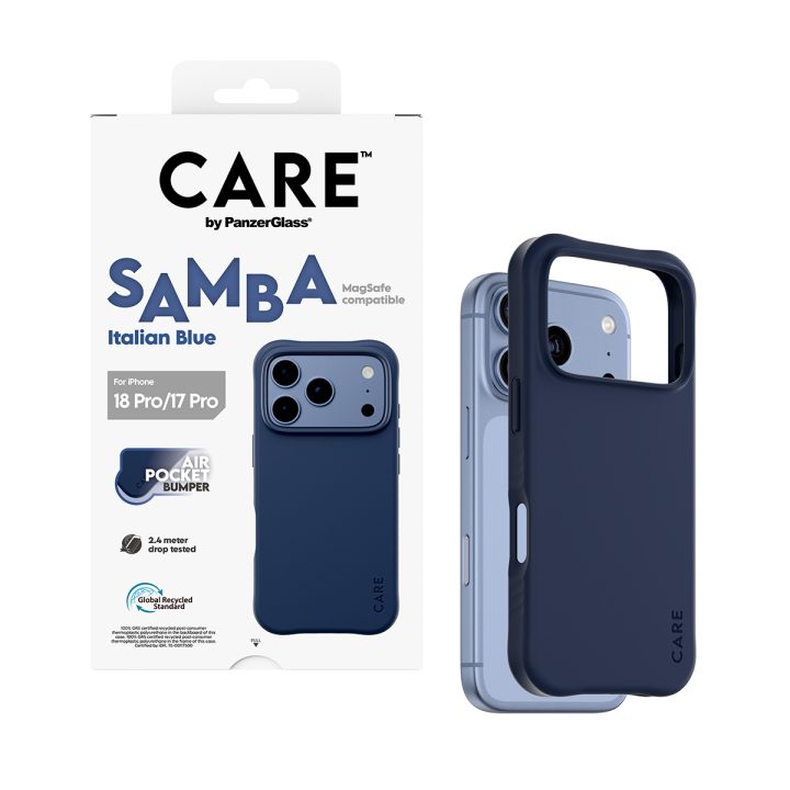 PanzerGlass CARE™ by ® Samba Case Italian Blue w. MagSafe iPhone 18…