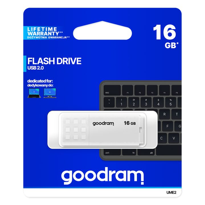 Goodram UME2 USB Flash Drive 16 GB USB Type-A 2.0 White