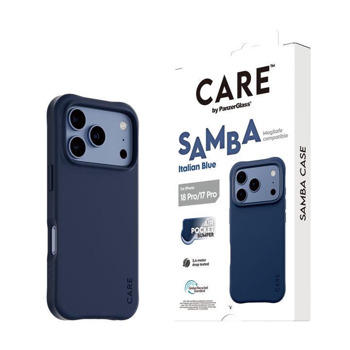 PanzerGlass CARE™ by ® Samba Case Italian Blue w. MagSafe iPhone 18…