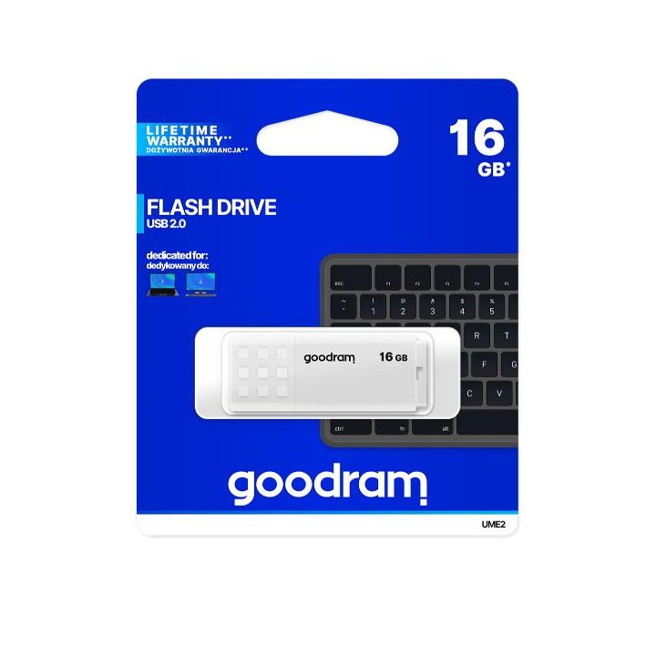 Goodram UME2 USB Flash Drive 16 GB USB Type-A 2.0 White
