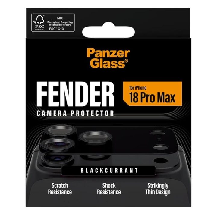 PanzerGlass ® Fender Camera Lens Protector Blackcurrant iPhone 18 Pro…