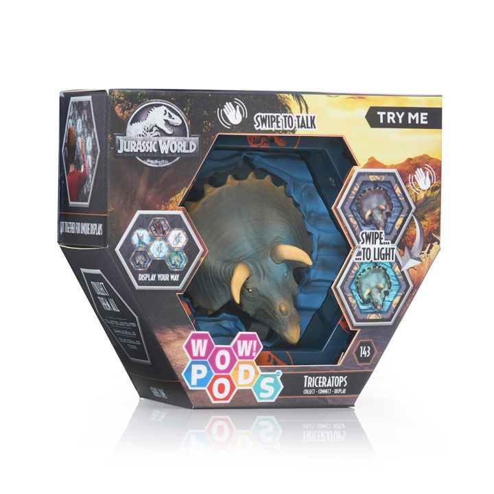 Wow Stuff Wow! Pod Jurassic World Triceratops SFX with Sound…