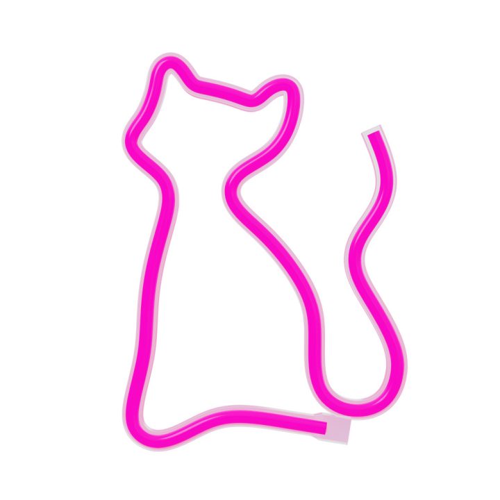 Forever neon LED cat pink lamp (RTV100210)