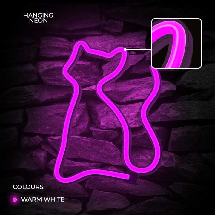 Lâmpada Forever neon LED cat pink (RTV100210)