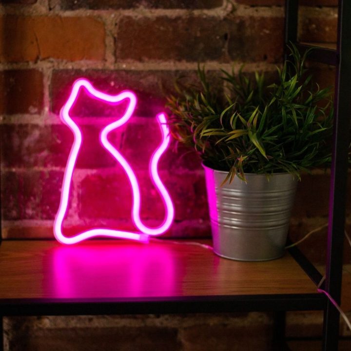 Forever neon LED cat pink lamp (RTV100210)