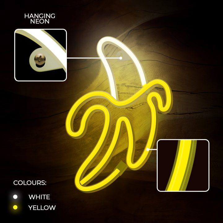 Forever neon LED banana lamp white yellow (RTV100227)