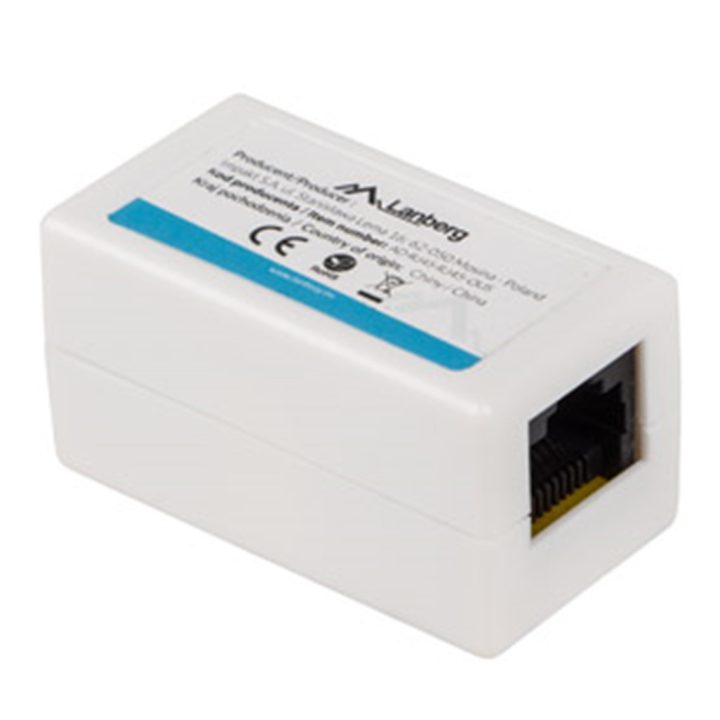 Adaptador Lanberg CAT5.e UTP RJ45 hembra-hembra (AD-RJ45-RJ45-OU5)