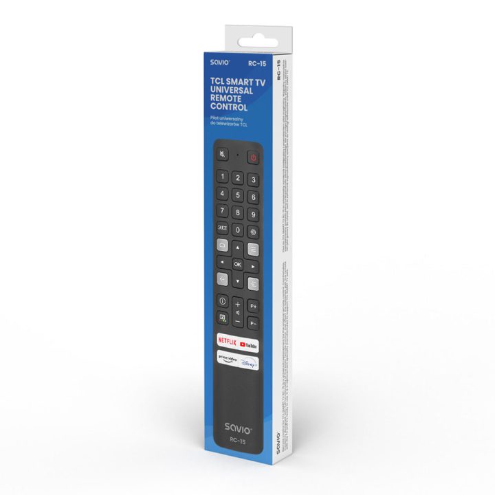 Comando TV Savio RC-15 compatível TCL Smart TV (SAVPILOTRC15-TCL)