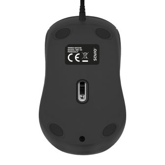 Raton optico savio mb-02 con cable USB-a 1200 DPI (SAVMB-02)
