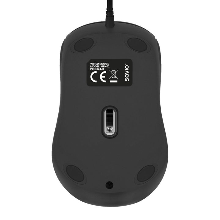 Raton optico savio mb-02 con cable USB-a 1200 DPI (SAVMB-02)