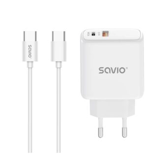 Savio LA-10 30W White Charger with Cable (SAVLA-10)