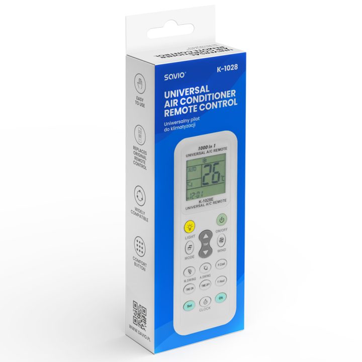 Mando universal aire acondicionador savio k-1028