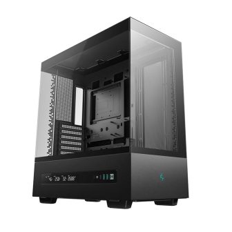 Gabinete de PC gaming Deepcool ATX CH690 vidro temperado preto…
