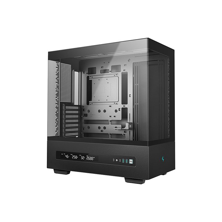 Gabinete de PC gaming Deepcool ATX CH690 vidro temperado preto…