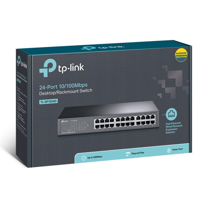 TP-Link TL-SF1024D Unmanaged Fast Ethernet (10/100) Switch Gray