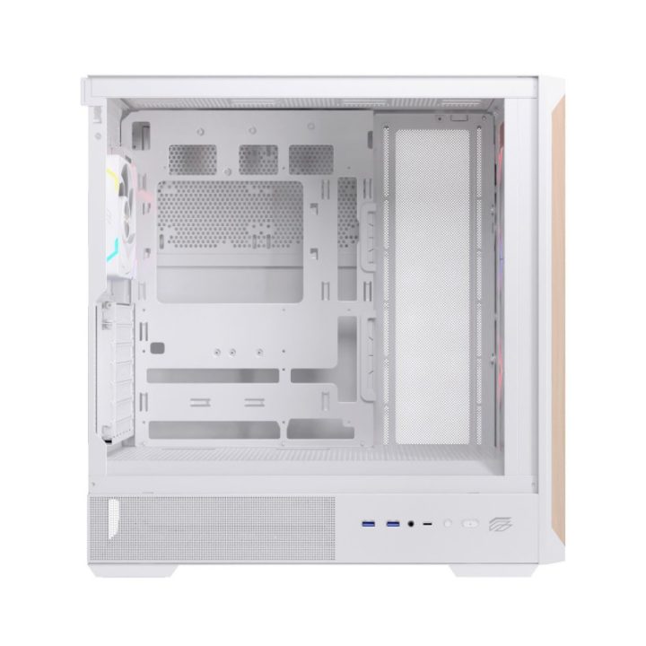 Caixa de PC gaming Einarex P800 ATX RGB vidro temperado branca…