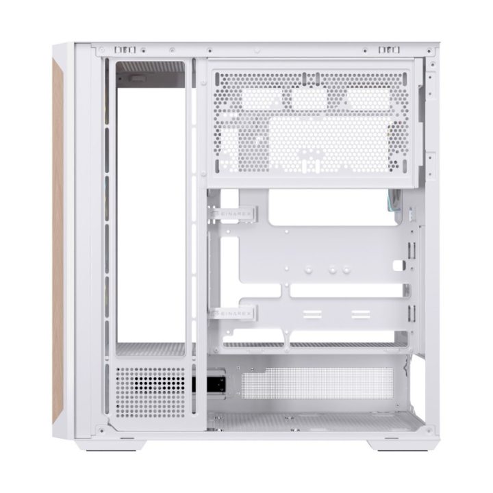 Caixa de PC gaming Einarex P800 ATX RGB vidro temperado branca…