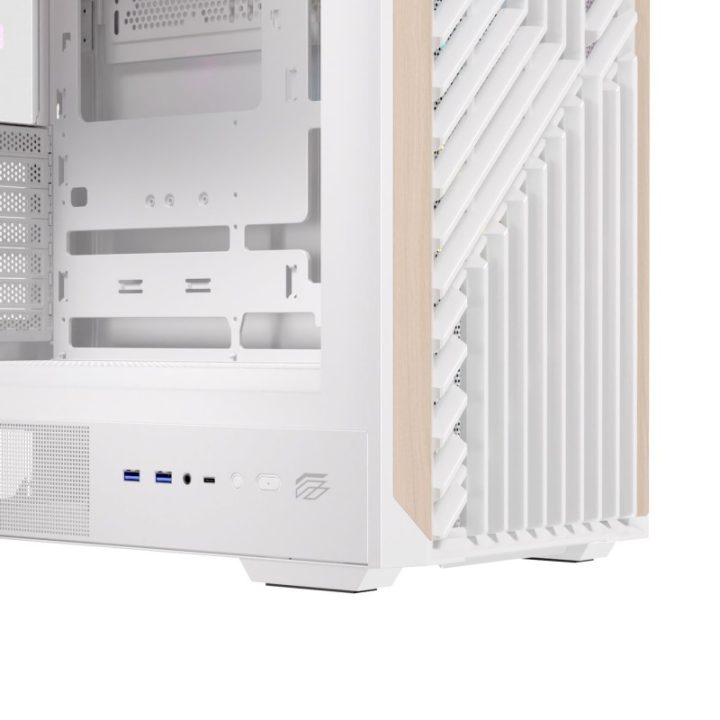 Caja ordenador gaming Einarex P800 ATX RGB cristal templado blanca…