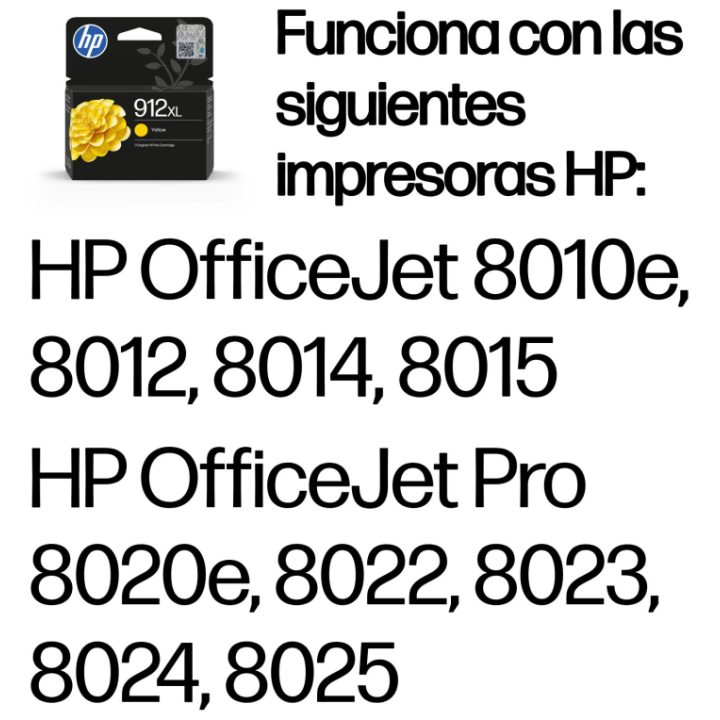 HP Cartucho de tinta Original 912XL amarillo de alta capacidad