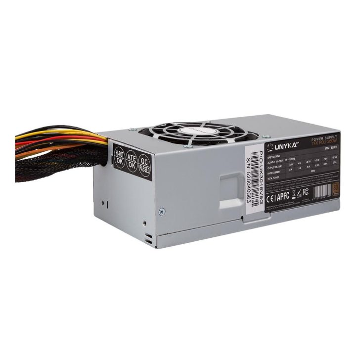 UNYKAch TFX 350W Power Supply Unit 20+4 pin ATX Silver