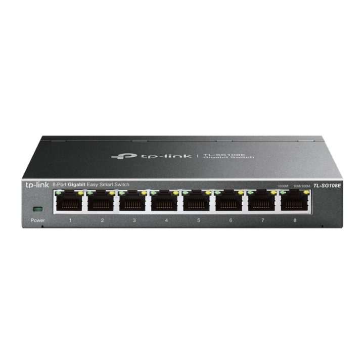 TP-Link TL-SG108E Gerido L2 Gigabit Ethernet (10/100/1000) Preto