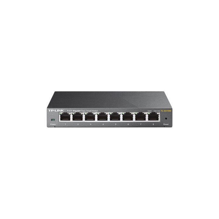 TP-Link TL-SG108E Gerido L2 Gigabit Ethernet (10/100/1000) Preto