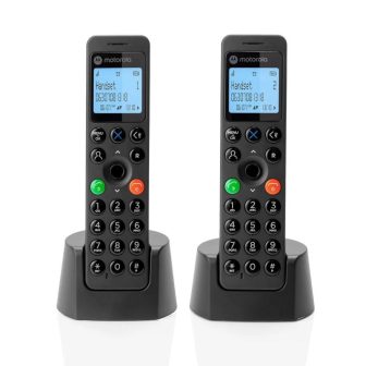 Motorola DOT202 Twin DECT Phone Caller ID Black