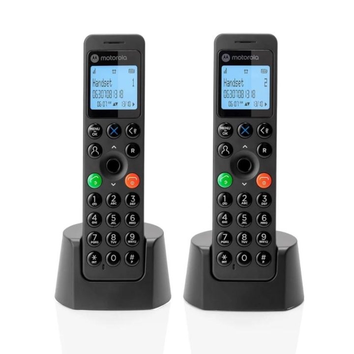 Motorola DOT202 Twin DECT Phone Caller ID Black
