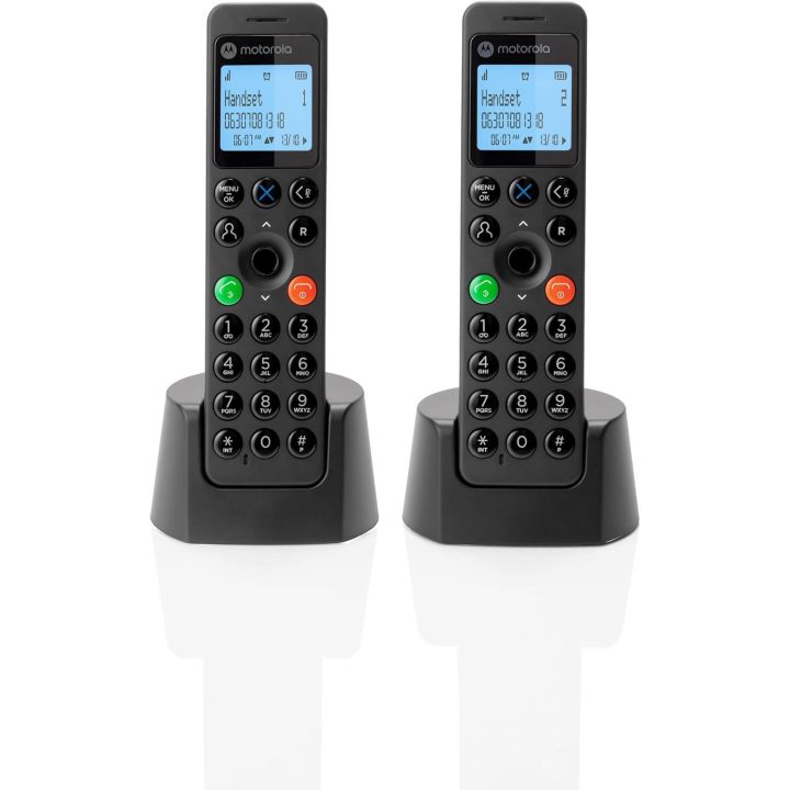 Motorola DOT202 Twin Teléfono DECT Identificador de llamadas Negro