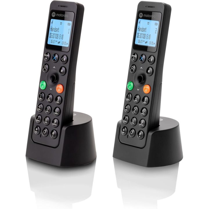 Motorola DOT202 Twin Teléfono DECT Identificador de llamadas Negro