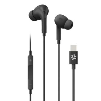 Celly UP1200TYPECBK Wired In-Ear Headphones USB Type-C Black