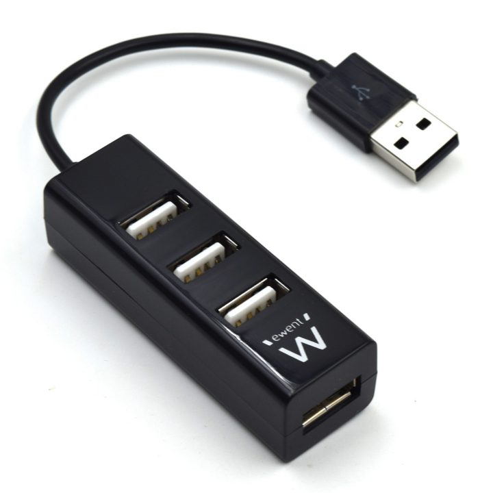 Ewent EW1123 USB 2.0 Interface Hub 480 Mbit/s Black