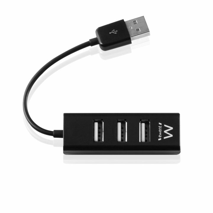 Ewent EW1123 hub de interface USB 2.0 480 Mbit/s Preto