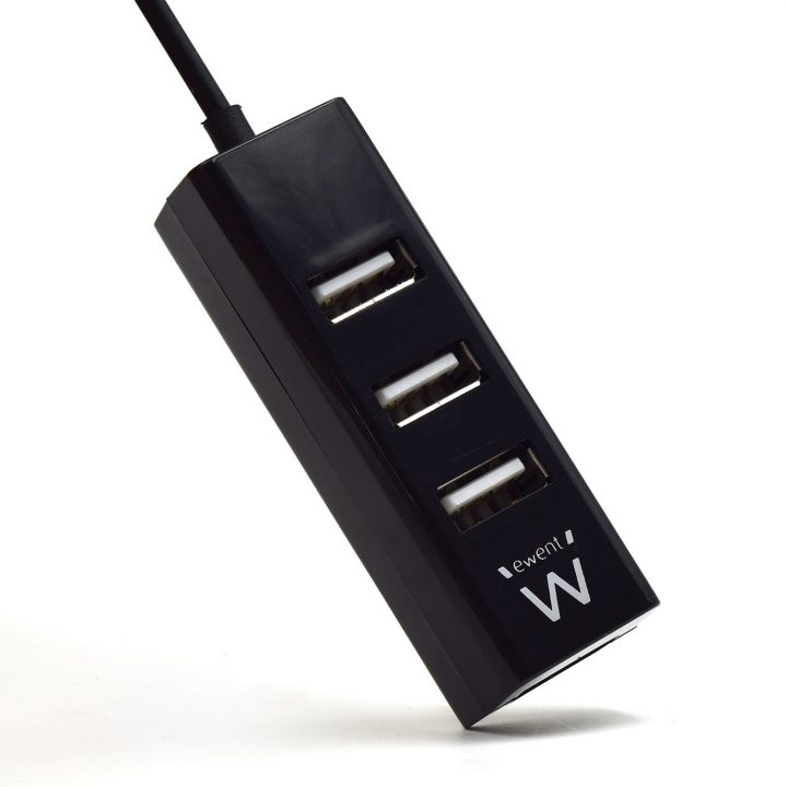 Ewent EW1123 hub de interface USB 2.0 480 Mbit/s Preto