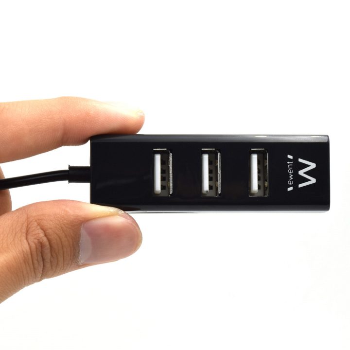 Ewent EW1123 hub de interface USB 2.0 480 Mbit/s Preto