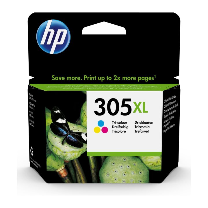 HP Cartucho de tinta Original 305XL de alta capacidad tricolor