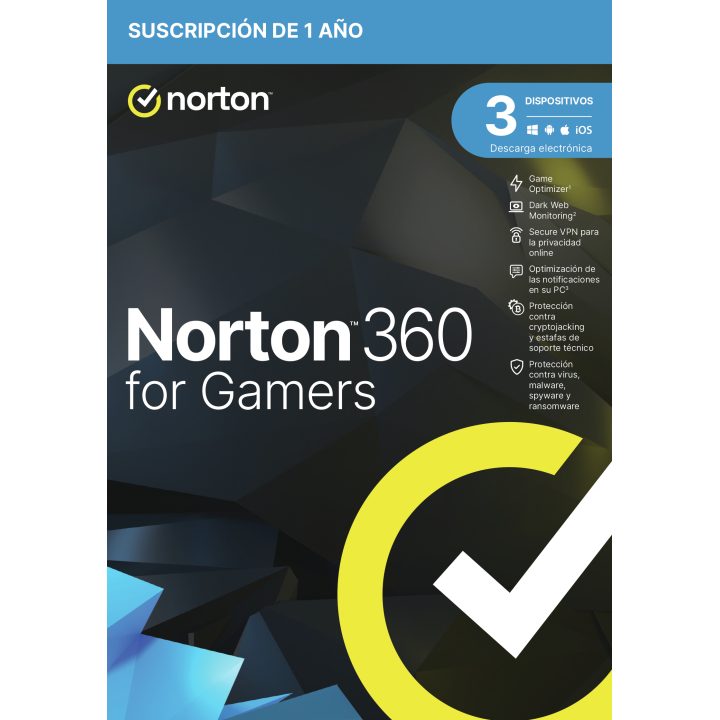 Norton 360 for Gamers Segurança de antivírus Base Português 1…
