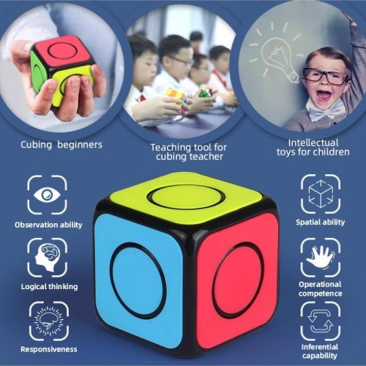 Cubo de rubik Qiyi 02 spinner cube negro (7028)