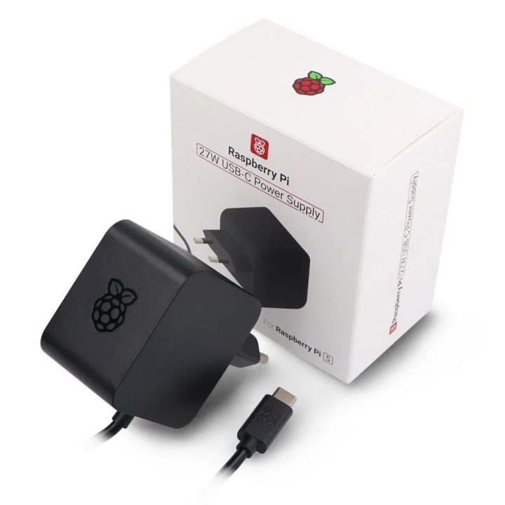 Fonte de alimentação carregador Raspberry Pi 5 USB-C 27 W cor preta…