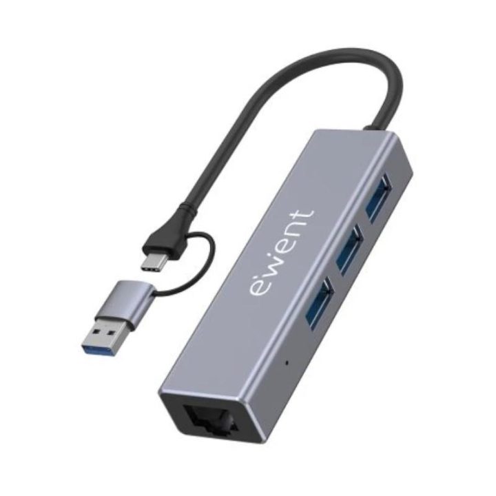 Ewent EW1159 USB 3.2 Gen 1 (3.1 Gen 1) Type-A + Type-C Interface Hub…