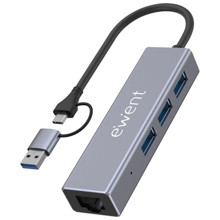 Hub de interface Ewent EW1159 USB 3.2 Gen 1 (3.1 Gen 1) Type-A +…
