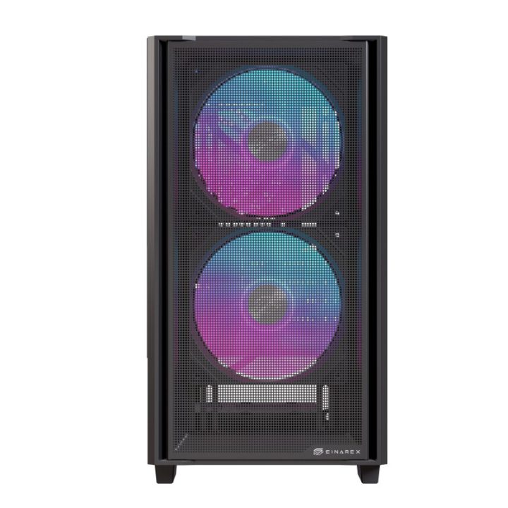 Caja ordenador gaming Einarex PM150 matx RGB cristal templado negro…