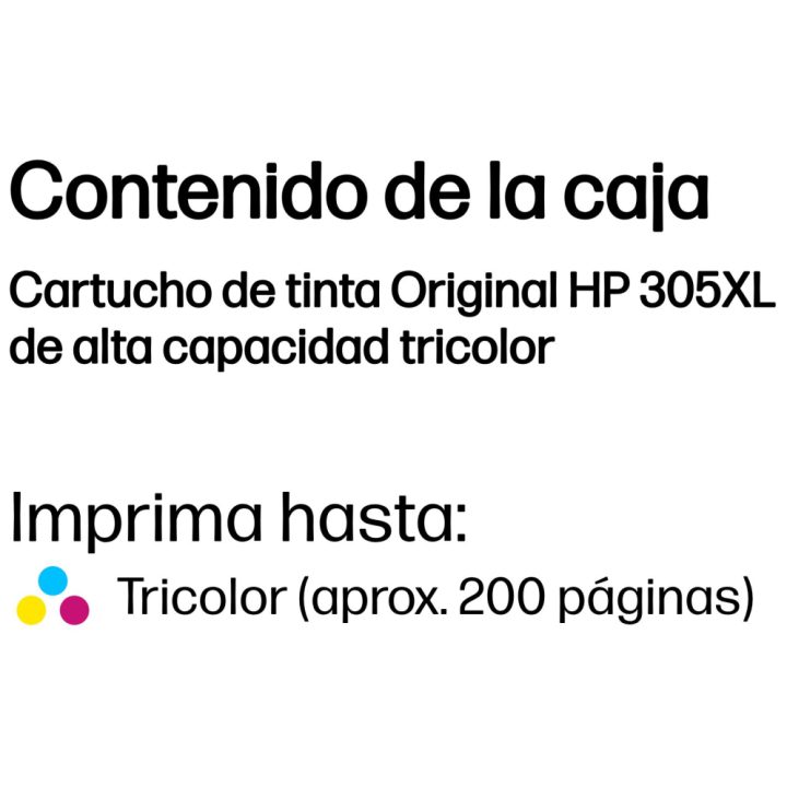 HP Original 305XL High Capacity Tri-Color Ink Cartridge