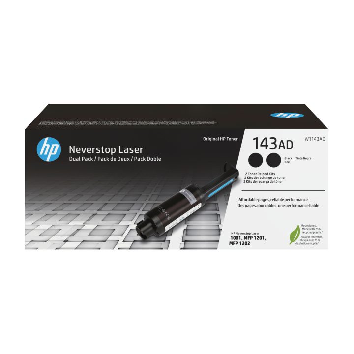 HP Original Neverstop 143AD Black Toner Reload Kit (2-Pack)