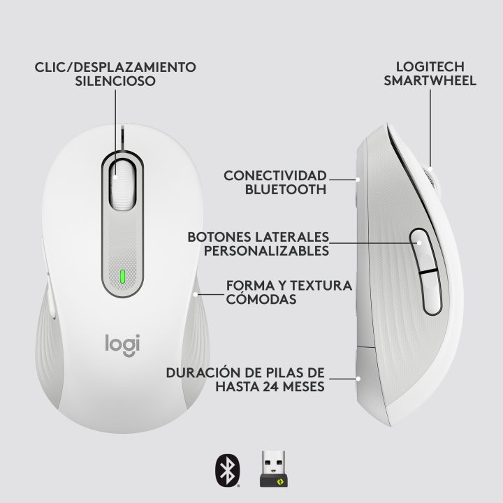 Logitech Signature M650 for Business, Rato sem fios, Para mãos…
