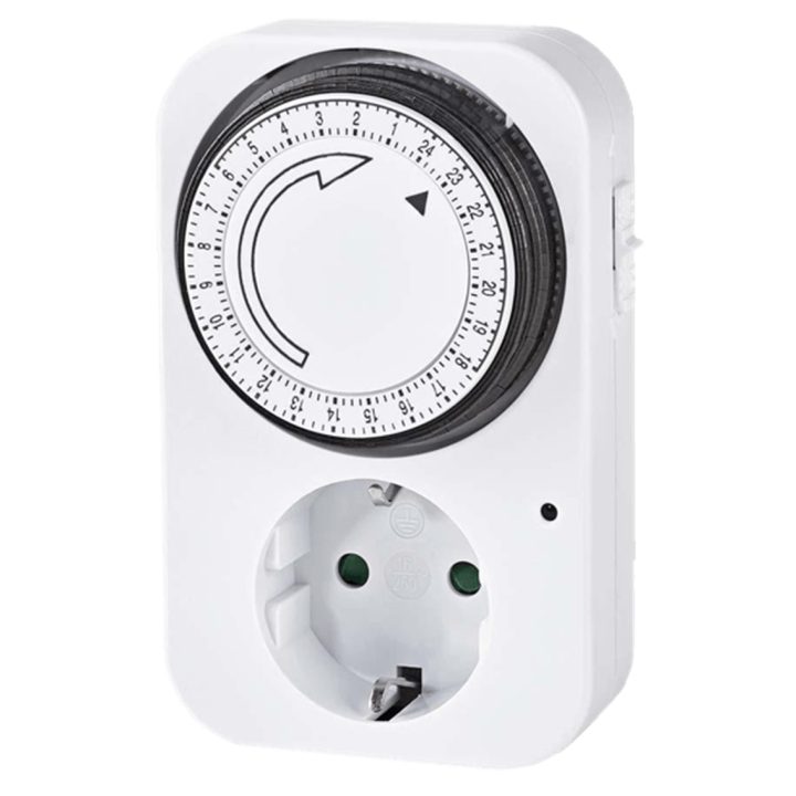 Silver Electronic Analog Timer - 24 Hours - 3600W - 250V - 16A - 50Hz…